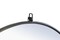 Metal frame Round Mirror with decorative hook 28 inch Black finish